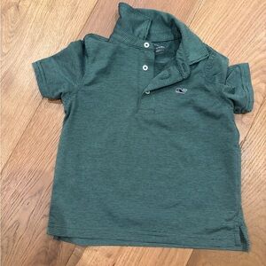 Vineyard Vines Kids Polo in Green Stripes